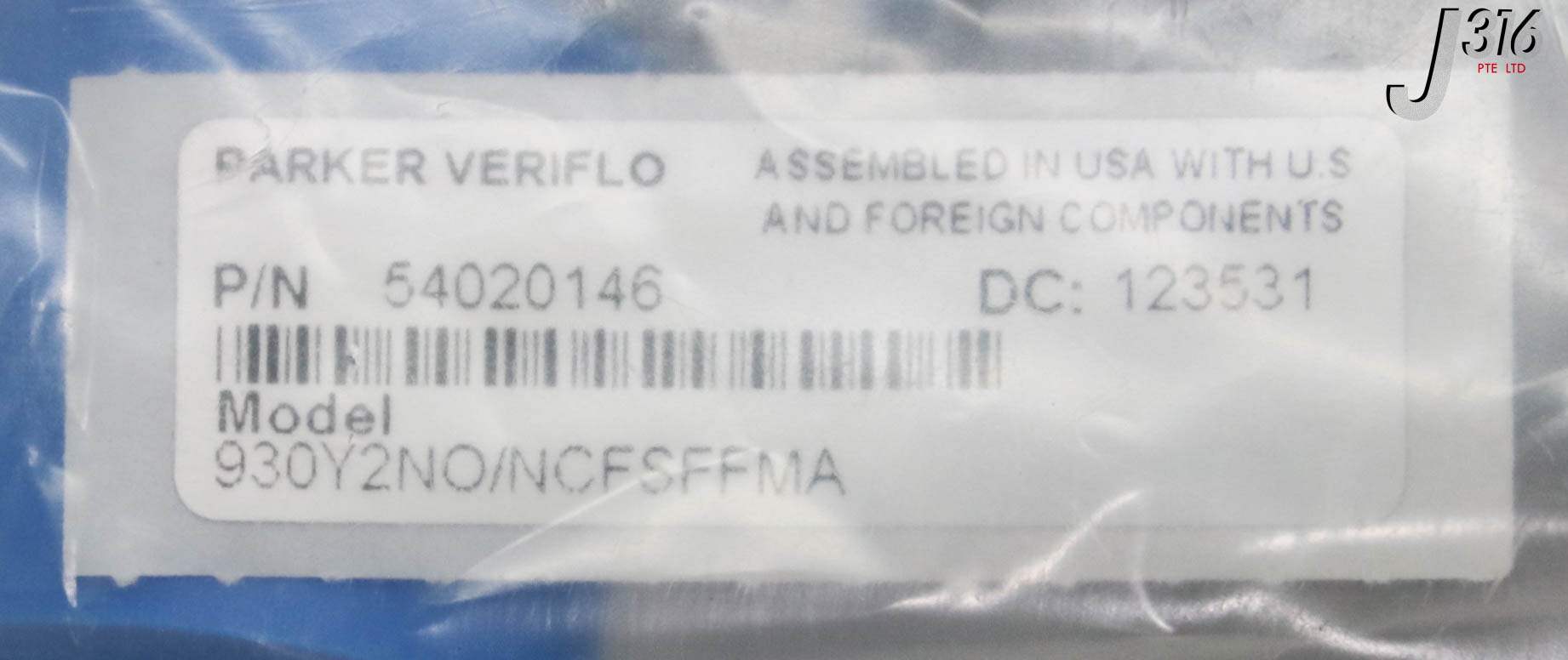 34110 PARKER VERIFLO 3-WAY DIA VLV MANF, P/N: 54020146 NEW 930Y2NO